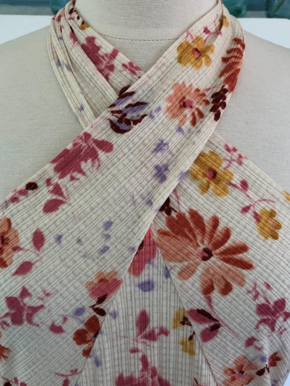 NWT Cotton Emporium Floral Halter Tiered Maxi Dress Size Medium USA - Picture 4 of 8